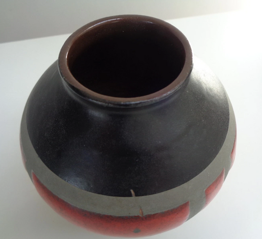 Vintage West German Art Pottery Vase — Mid Century Modern | Unique Rare Find | Excellent Condition